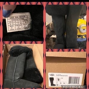 BNIB Ugg Woman’s Over The Knee Bailey Button Black Suede Boots